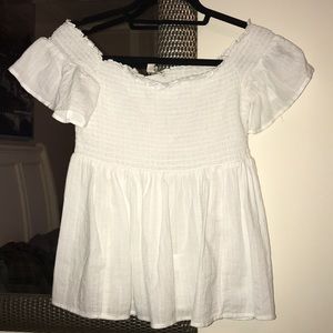 White off the shoulder top